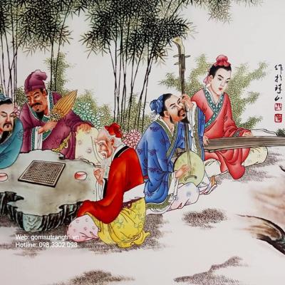 TRANH SỨ TRÚC LÂM THẤT HIỀN